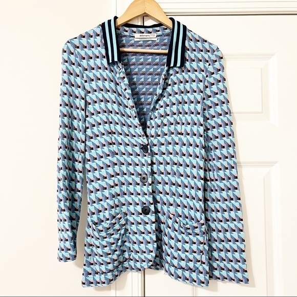 Aldomartins Blue Abstract Blazer - Picture 3 of 9